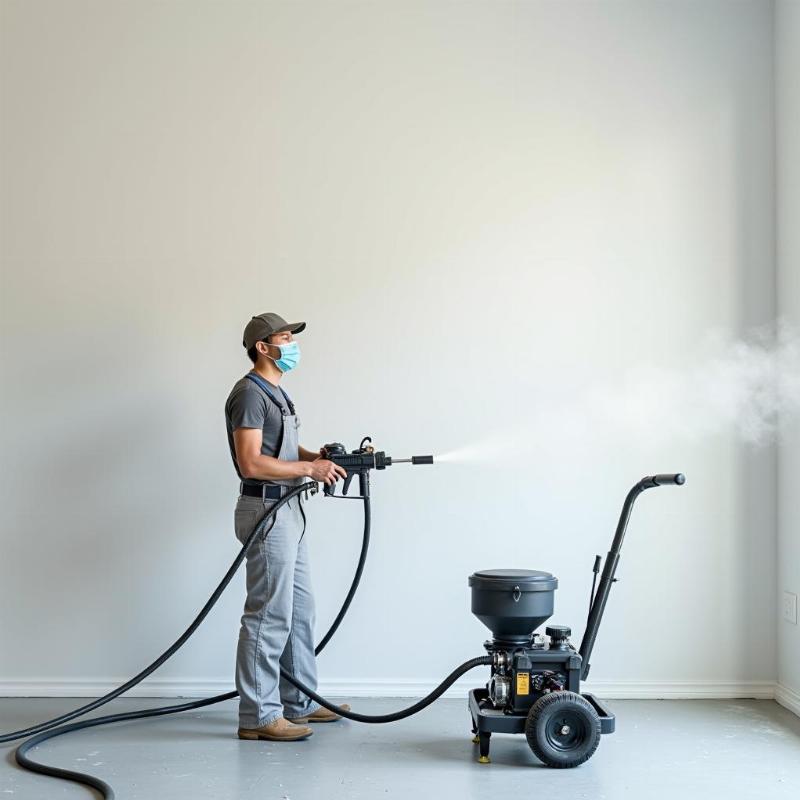 Máy phun sơn Airless chuyên dụng cho thi công sơn nhà cửa, tường trần, bề mặt kiến trúc lớn